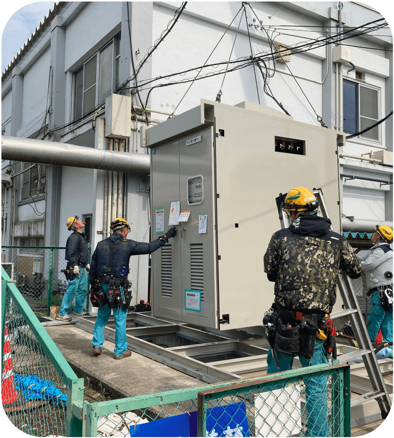 非常用電源の設置工事